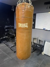 Lonsdale Leather Original 35 Kilo Punch Bag Heavy Duty Punching Bag with chains
