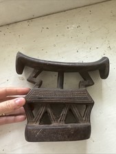 African Zimbabwe Hard Wood Carved Headrest
