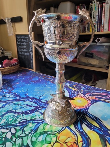 Large wiccan chalice cup - wiccan,