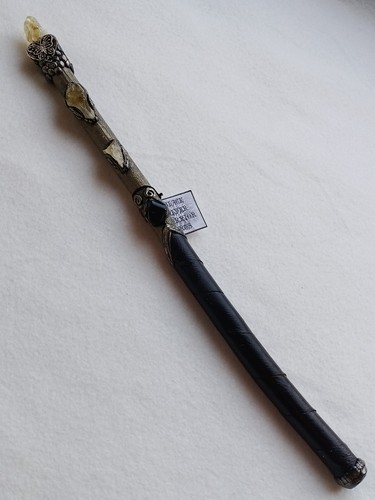 Ash wand citrine obsidian - ash, citrine/obsidian