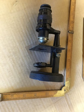 CASED VINTAGE TABLE MICROSCOPE by C BAKER LONDON