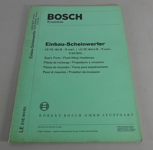 Parts catalog bosch built - catalog,