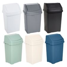 8L 25L 50L Plastic SwingTop Bin Waste Rubbish Garden Bin Home Kitchen Office