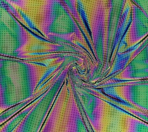 Polka rainbow iridescent - polka,