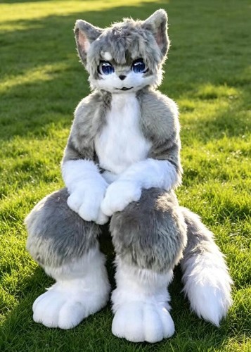 Long fur husky dog - dog, fox