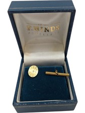 F Hinds Gold Tone Tie Pin with Chain for Men T2348 JSJ110