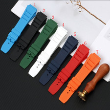 25mm Silicone/Rubber Spring Bar Watch Band Strap for RICHARD MILLE RM011 
