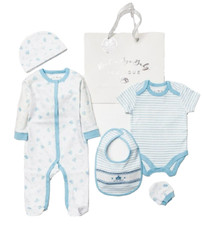 Newborn Baby Boy Gift Set Little Prince Romany Layette Starter Outfit & Bag BNIP