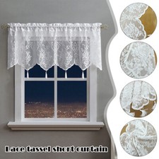Cafe Kitchen Curtain Lace Valance Window Sheer Net Voile Short Panel Decor
