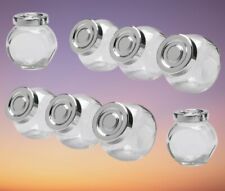 IKEA Rajtan GLASS SPICE HERB JARS x 8 With Lids STORAGE JARS NEW