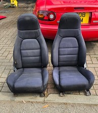MAZDA MX5 TOMBSTONE SEATS - BLACK - MK1 NA - PAIR - 1989 to 1997  ON RUNNERS
