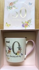 50 and More Amazing Each Day Floral Birthday Mug Gift Box Century House New