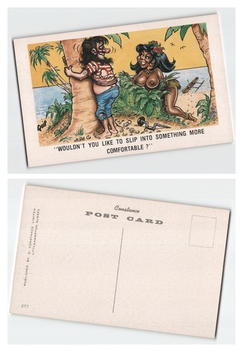 Postcard vintage humorous - -,
