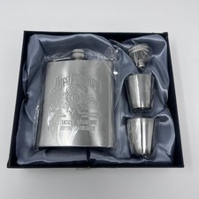 Jim Beam Hip Flask Set 2 Cups