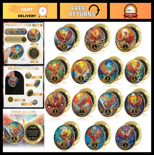 Pcs sobriety coins set - set, 24