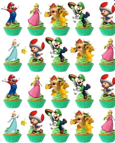 Super mario cake picks - 12, x