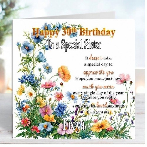 Personalised birthday card - personalised,