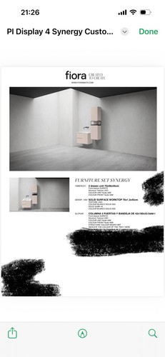 Fiora synergy vanity unit pale