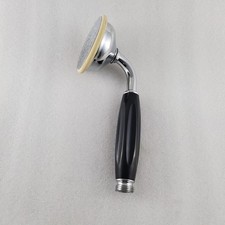 Genuine Vintage Shower Head Black Plastic & Chrome