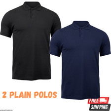 2 x Uneek Mens Ladies Polo Shirt Work Wear Plain Style Unisex Short Sleeves