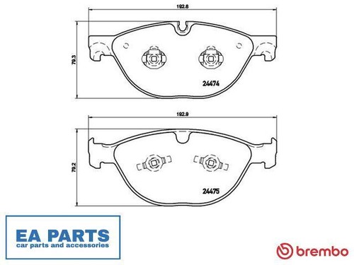 Brake pad set disc - pad, for
