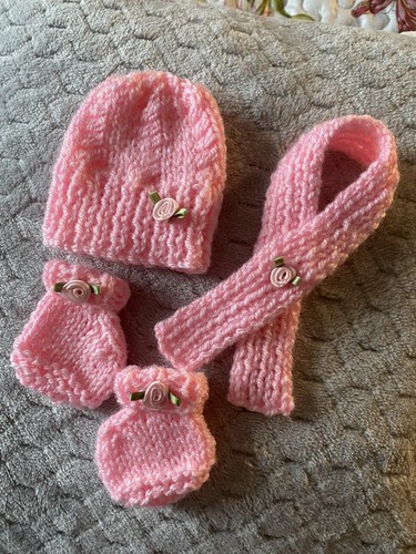 Hand knitted dolls clothes - dolls,