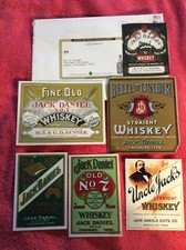 LOT OF 6 JACK DANIEL WHISKEY DISTILLERY REPRODUCTION LABELS