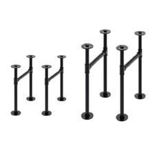 2pcs Steel Pipe Table Legs