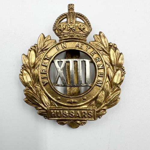 Genuine 13th hussars cap badge - cap,