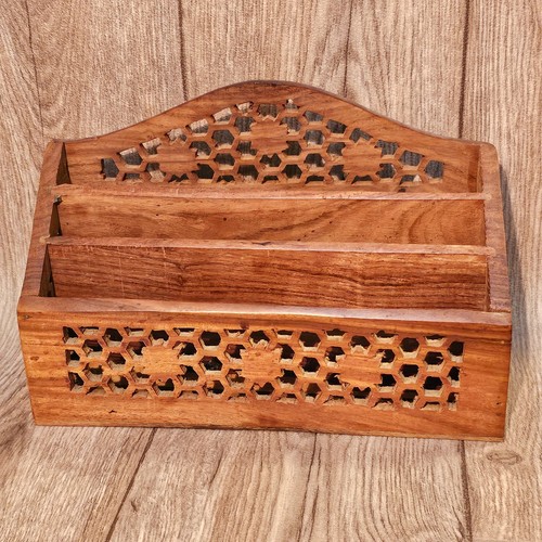 Vintage wooden letter rack - vintage,