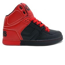 OSIRIS SHOES NYC 83 CLK BLACK RED DIP TRAINERS  (UK 8 EUR 42)