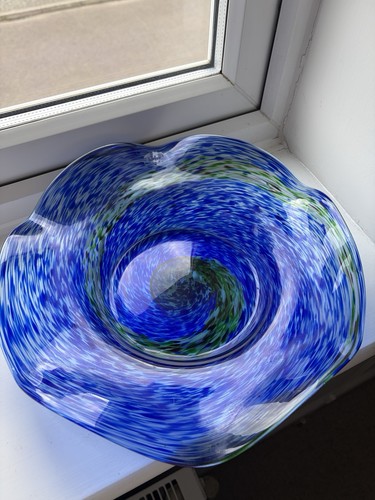 Vintage blue studio art - vintage, glass