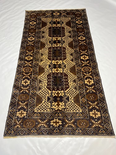 3x6 vintage baluchi rug hand - vintage,