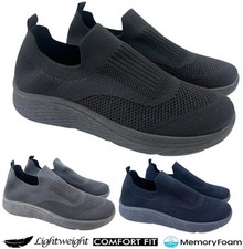 MENS SLIP ON WALK SPORTS RUNNING PUMPS CASUAL LIGHTWEIGHT COMFORT TRAINERS SHOES