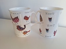 2x set of pretty Owl Mugs By