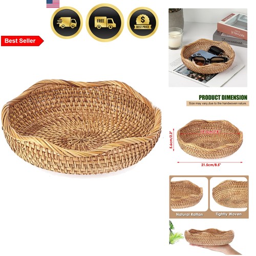 Rattan tray natural wicker - tray,