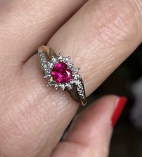 9ct Gold Ruby And Diamond