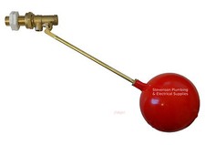 1/2" Brass Part 1 Float Valve (Ballcock) & Ball / Float For Water Tank BS1212/1