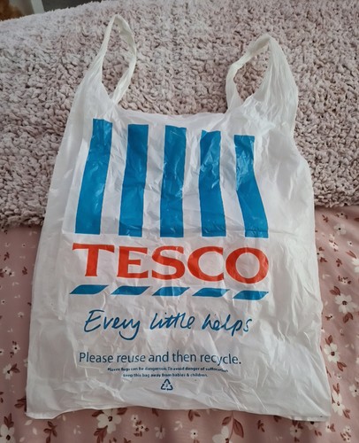 Original tesco carrier bag - tesco, bag.