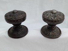 A Pair of Kenrick Antique Victorian Cast Iron Door Pull Handles Gothic Dresser