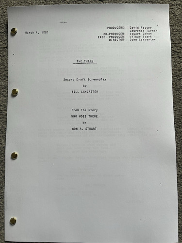 The thing film - film, script.