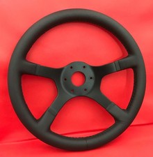 Genuine OEM FORD RS MOTORSPORT  4 Spoke Black Leather Steering Wheel - Refurbed