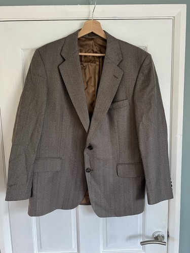 Vintage men brown wool - brown,