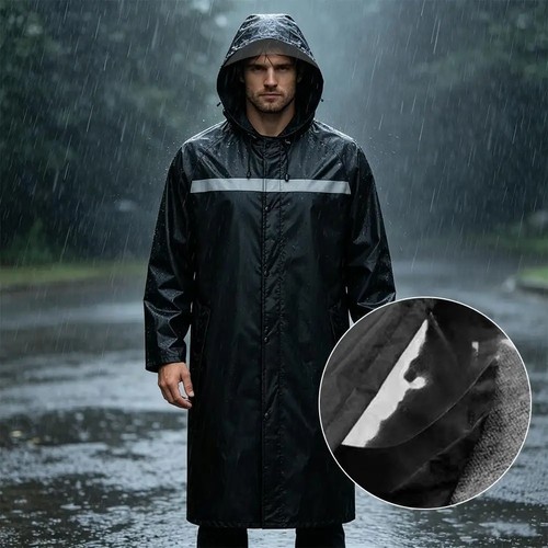 Long waterproof raincoat - long,