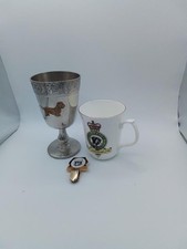 bundle of dog show items inc Crufts mug and clip and goblet feat Dandie Dinmont