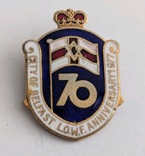 City Of Belfast Anniversary Vintage Enamel Pin Badge