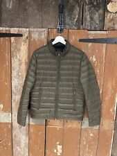 Zara Man Puffer Jacket Coat Green Full Zip Long Sleeved Men's Size Small