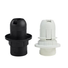 Bulb Holder Small Screw E14 SES Black / White Plastic Lamp holder For Table Lamp