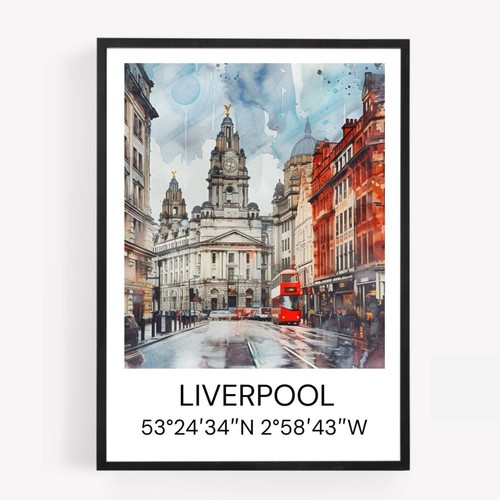 Liverpool city map print - liverpool,