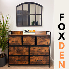 Tall Chest of Drawers Bedroom Cabinet 7 Drawer Fabric Dresser Storage Organiser